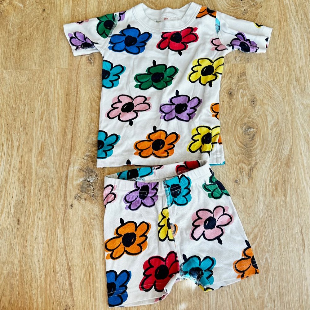 Hanna Andersson Short John Floral Pajama Set